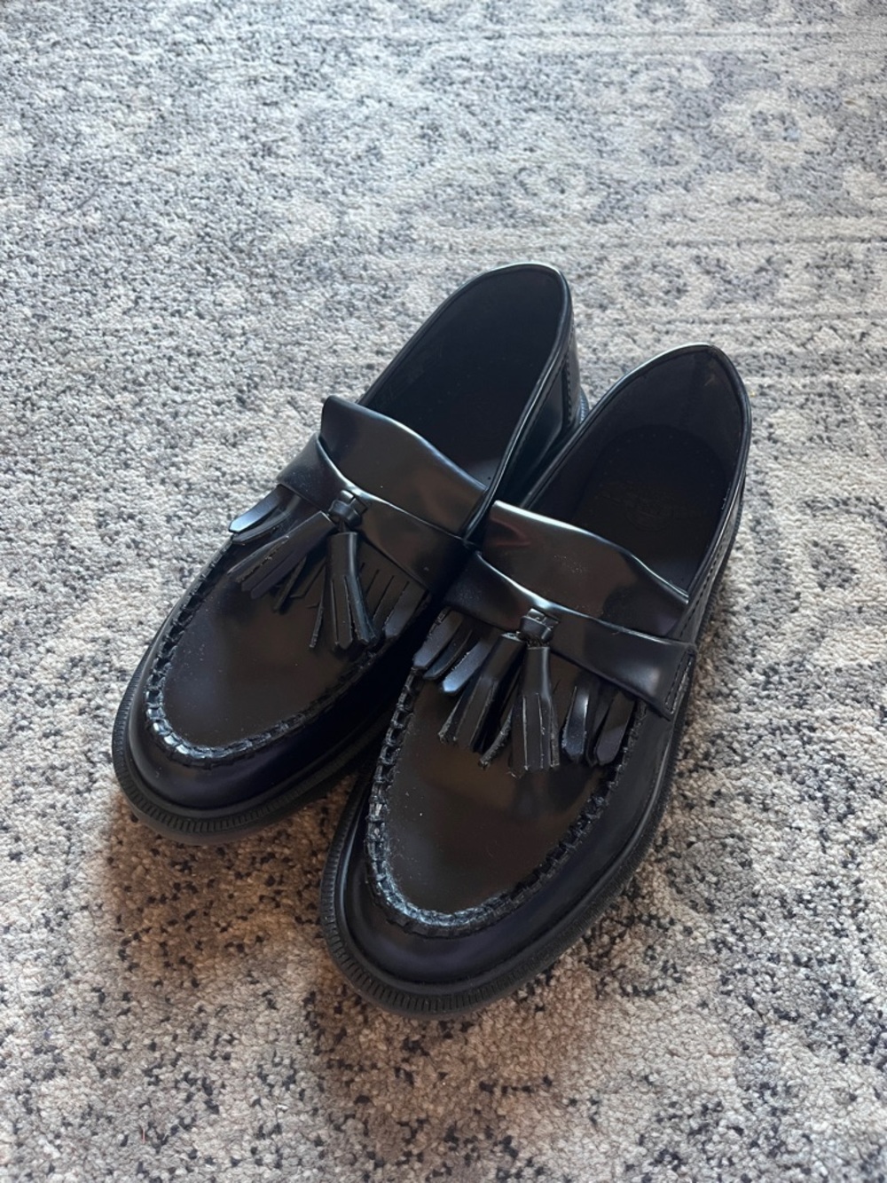 Dr. Martens Black ADRIAN Smooth Leather Tassel Loafer